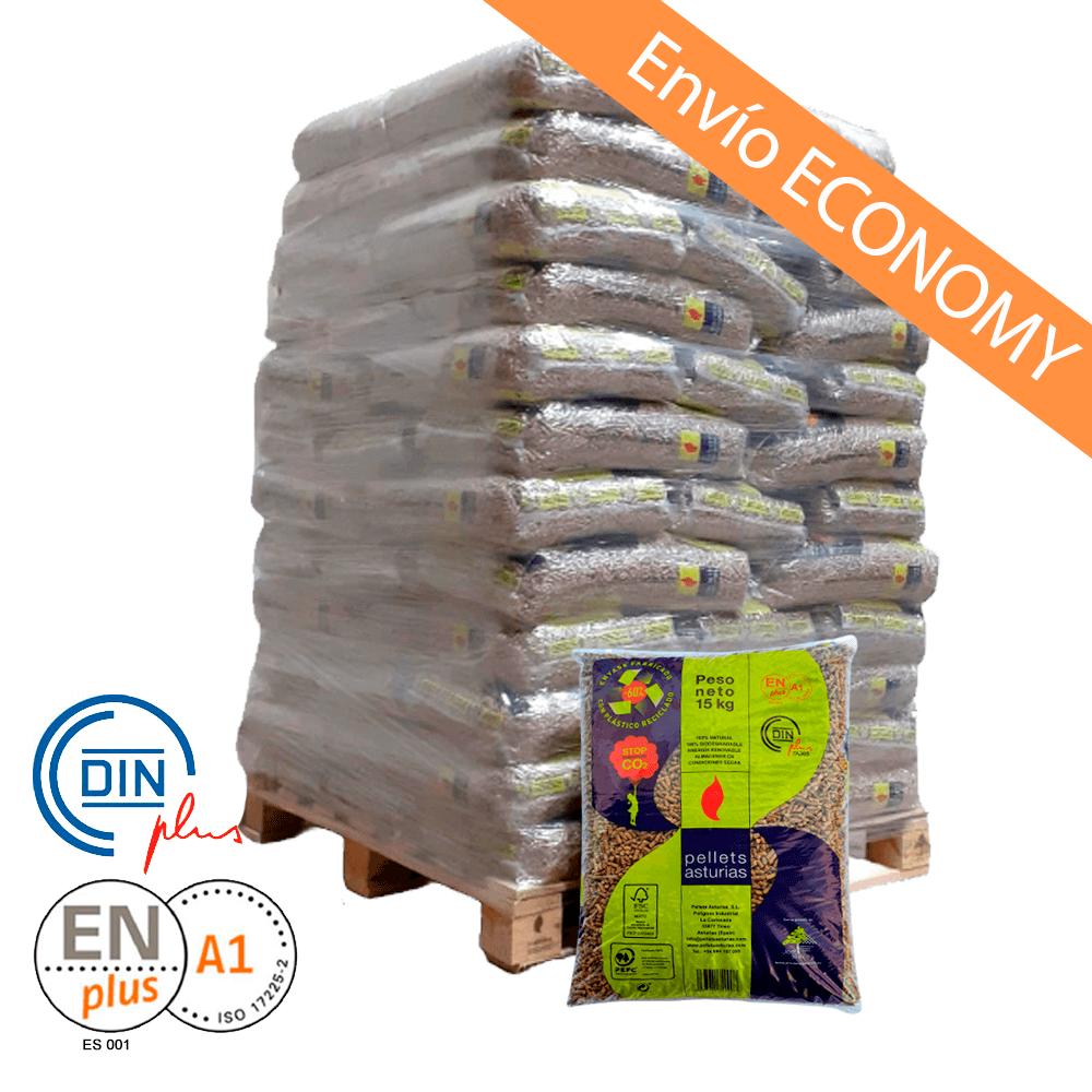 Pellet Asturias Palet 72 sacos 15 KG
