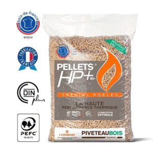 Pellets de madera francesa Piveteau HP+ (triple certificación) - Palé de 72 bolsas
