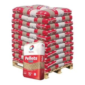 Pellets de madera premium TotalEnergies (DIN+/EN+ A1) - Palé de 66 bolsas